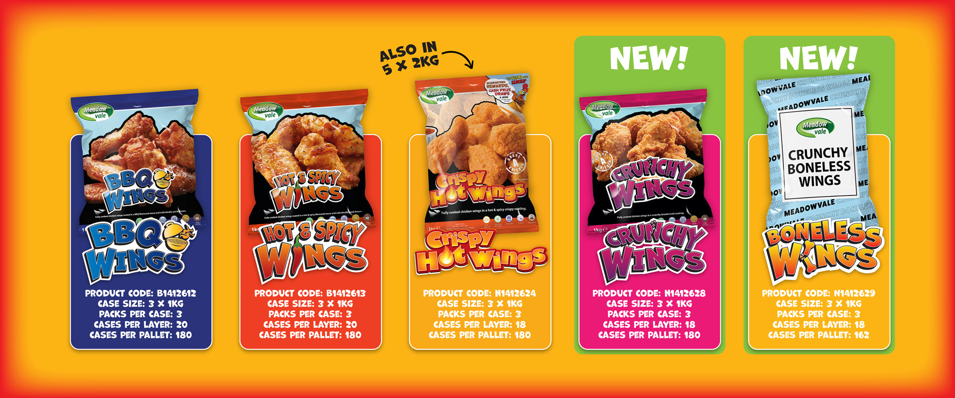 Meadow Vale Foods Wings Range